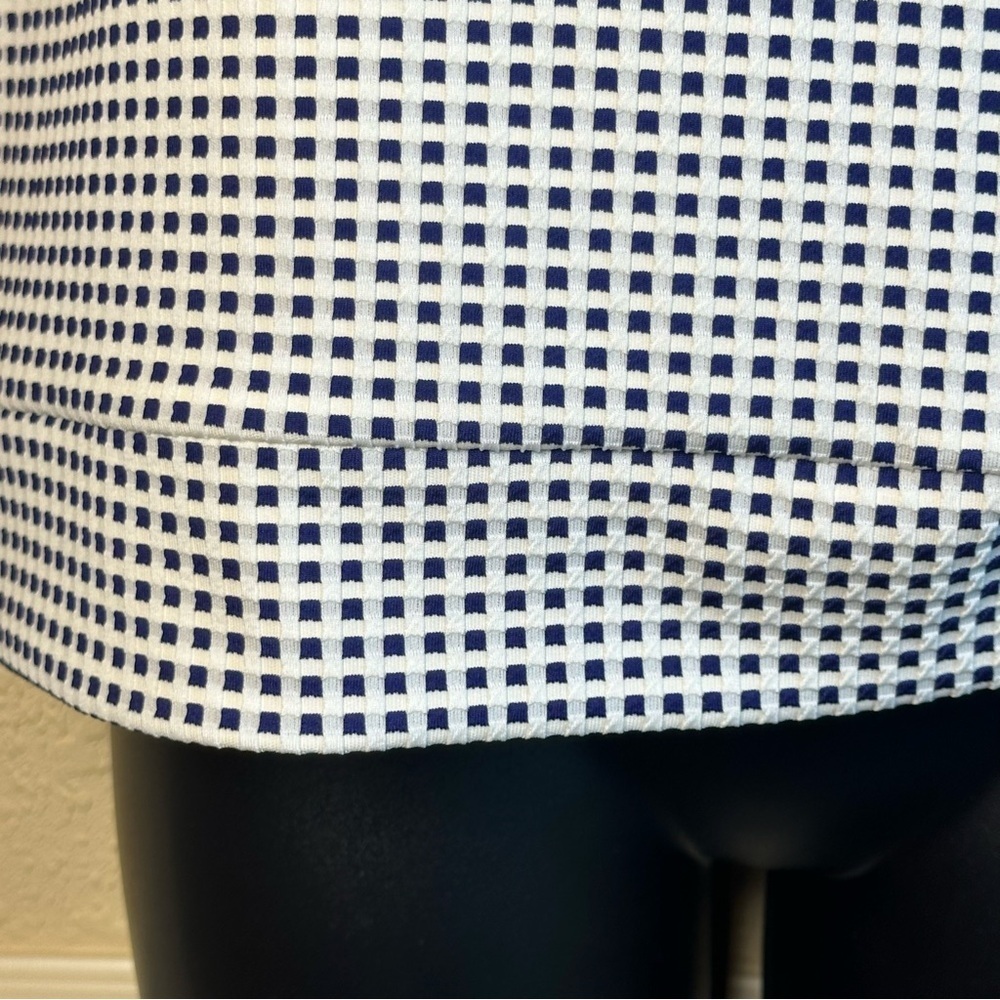 Cremieux Women's Small KNT Connie Tie Navy White Check Sleeveless Side Tie NWT - Picture 5 of 10